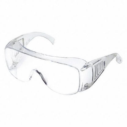 Picture of Safety Glasses Condor™ Visitor Wraparound Clear Tint Polycarbonate Lens Clear Frame Over Ear One Size Fits Most4JND5