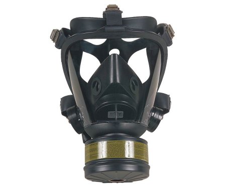 Picture of Survivair Opti-Fit™ Gas Mask NIOSH Full Face 5 Point Adjustable Head Strap Large Black16N396