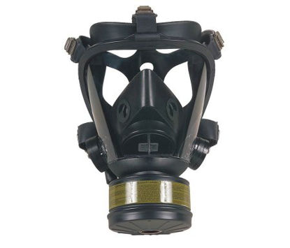 Picture of Survivair Opti-Fit™ Gas Mask NIOSH Full Face 5 Point Adjustable Head Strap Large Black16N396