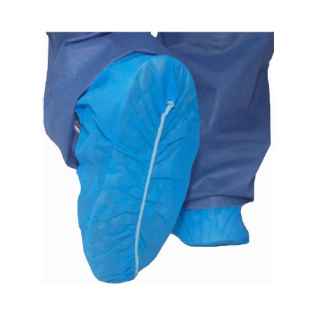 Picture of Shoe Cover McKesson One Size Fits Most Shoe High Without Tread Blue NonSterile16-3551