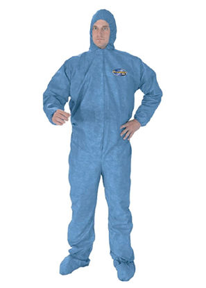 Picture of Coverall with Hood and Boot Covers KleenGuard™ X-Large Blue Disposable NonSterile45094