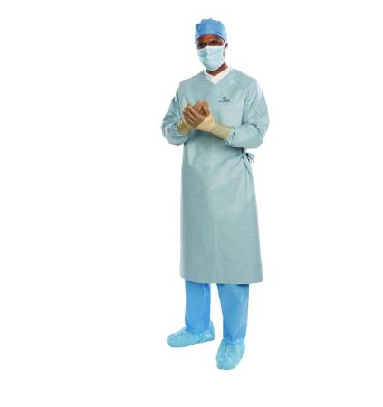 Picture of Surgical Gown Aero Chrome X-Large Silver NonSterile AAMI Level 4 Disposable44664NS