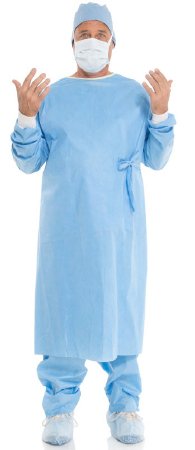 Picture of Non-Reinforced Surgical Gown Evolution 4 X-Large Blue NonSterile Disposable79980
