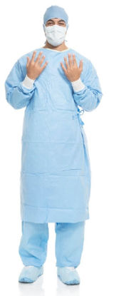 Picture of Surgical Gown Aero Blue X-Large Blue NonSterile AAMI Level 3 Disposable41740NS