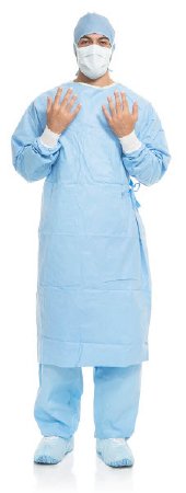 Picture of Surgical Gown Aero Blue Large Blue NonSterile AAMI Level 3 Disposable41739NS
