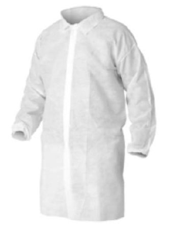 Picture of Lab Coat KleenGuard™ A10 White Large Knee Length Disposable40103