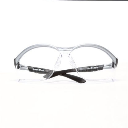 Picture of Safety Glasses with Readers 3M™ BX™ Antifog Coating Clear Tint Polycarbonate Lens Silver / Black Frame Over Ear One Size Fits Most11374-00000-20