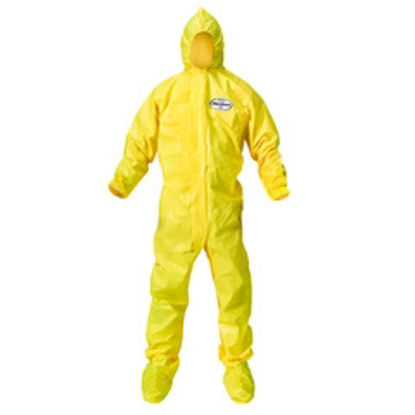 Picture of Coverall with Hood and Boot Covers KleenGuard™ A70 X-Large Yellow Disposable NonSterile00684