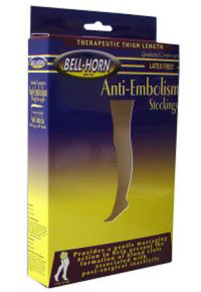 Picture of Anti-embolism Stocking Bell-Horn® Thigh High Medium Black Open ToeBH11350M
