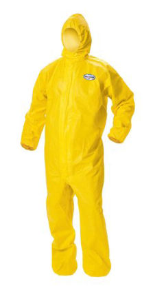 Picture of Coverall with Hood and Boot Covers KleenGuard™ A70 5X-Large Yellow Disposable NonSterile00688