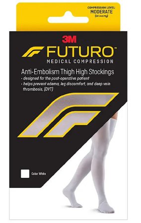 Picture of Anti-embolism Stocking 3M™ Futuro™ Thigh High Medium / Short White Closed Toe71064EN