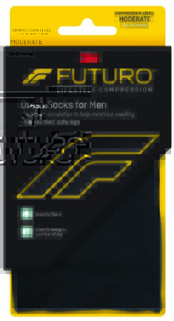 Picture of Compression Socks 3M™ Futuro™ Revitalizing Over the Calf Medium Black Closed Toe71038EN