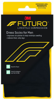 Picture of Compression Socks 3M™ Futuro™ Revitalizing Over the Calf Medium Black Closed Toe71038EN