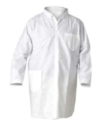 Picture of Lab Coat KleenGuard™ A20 White Large Knee Length Disposable10029