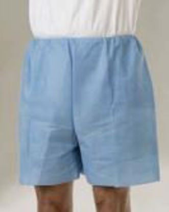 Picture of Exam Shorts Techstyles® 2 X-Large to 4 X-Large Blue Spunbond Polypropylene Adult Disposable45410-106