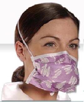 Picture of Surgical Mask Critical Cover® PFL® Pleated Elastic Strap One Size Fits Most Blue NonSterile ASTM Level 3608