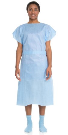 Picture of Patient Exam Gown One Size Fits Most Blue Disposable69766