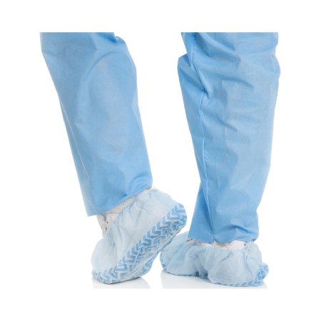 Picture of Shoe Cover Halyard Basics X-Large Shoe High Nonskid Sole Blue NonSterile69121