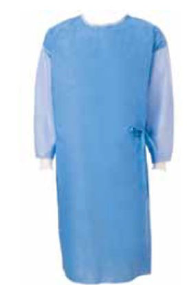 Picture of Poly-Reinforced Surgical Gown with Towel SmartSleeve™ 2X-Large Blue Sterile AAMI Level 4 Disposable9071