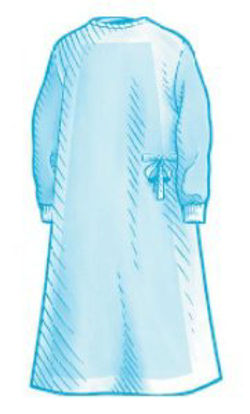Picture of Poly-Reinforced Surgical Gown with Towel Astound® Large Blue Sterile AAMI Level 4 Disposable9010