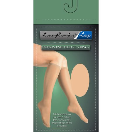 Picture of Compression Stocking Loving Comfort® Knee High Small Beige Closed Toe1648 BEI SM