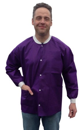 Picture of Lab Jacket ValuMax® Extra-Safe™ Eggplant 2X-Large Hip Length Limited Reuse3630EP2XL