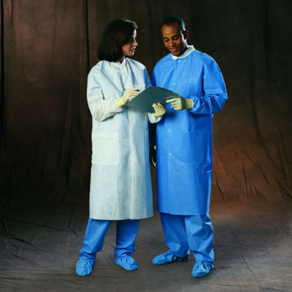 Picture of Lab Coat Basic Plus White 2X-Large Knee Length Disposable10024