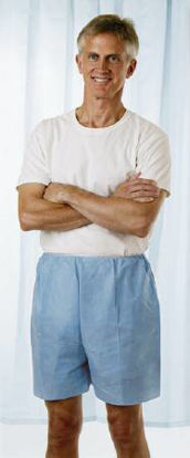Picture of Exam Shorts Techstyles® Medium Blue Spunbond Polypropylene Adult Disposable45410-101