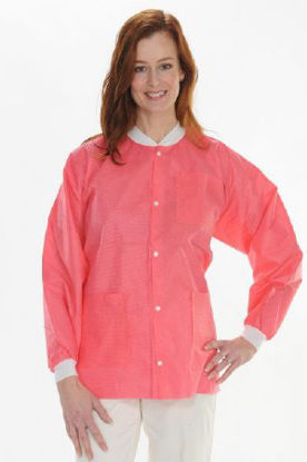 Picture of Lab Jacket ValuMax® Extra-Safe™ Coral Pink Medium Hip Length Limited Reuse3630CPM