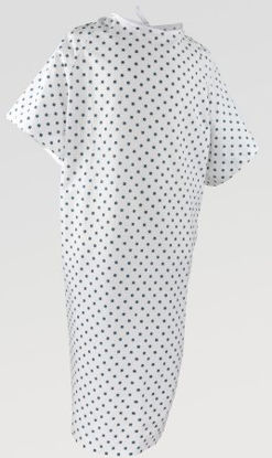 Picture of Patient Exam Gown Large Blue Print Reusable76404430