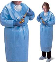 Picture of Chemotherapy Procedure Gown ChemoPlus™ Medium Blue NonSterile ASTM F739-12 DisposableDP5003G