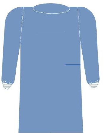 Picture of Non-Reinforced Surgical Gown with Towel 2X-Large Blue Sterile AAMI Level 3 Disposable30141