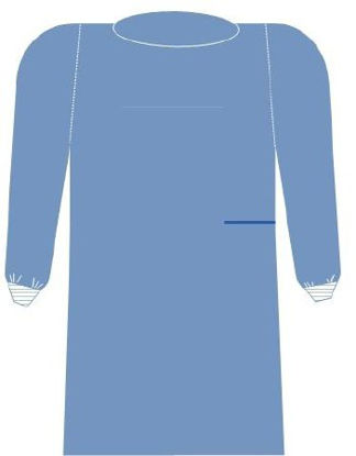 Picture of Non-Reinforced Surgical Gown with Towel 2X-Large Blue Sterile AAMI Level 3 Disposable30141
