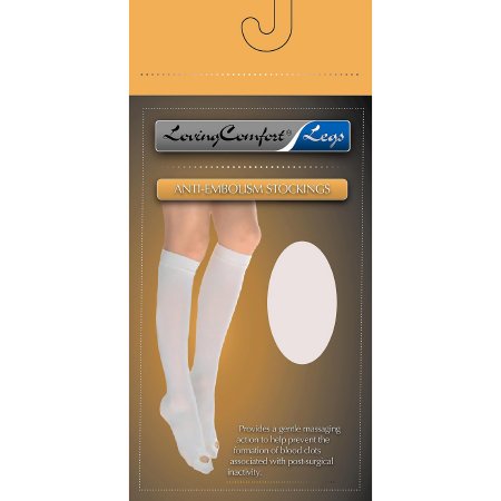 Picture of Anti-embolism Stocking Loving Comfort® Knee High X-Large / Regular White Inspection Toe1655 WHI XLR