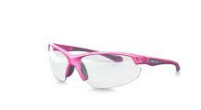 Picture of Safety Glasses Elite Safety Series Rimless Wrap Antifog Coating Clear Tint Polycarbonate Lens Pink Frame Over Ear One Size Fits MostVSL010PS