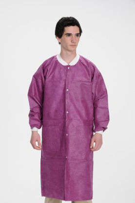 Picture of Lab Coat ValuMax® Extra-Safe™ Cranberry 2X-Large Knee Length Limited Reuse3660CY2XL