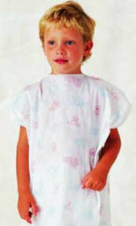 Picture of Patient Exam Gown Child Size (1 to 4 Years) Pink / Blue Print Disposable45790-104