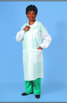 Picture of Lab Coat White Large / X-Large Knee Length DisposableZZZ-DLC225