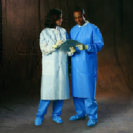 Picture of Lab Coat Basic Plus Blue Small Knee Length Disposable10030