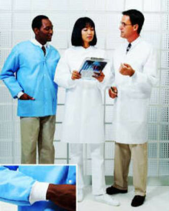 Picture of Lab Jacket Cardinal Health™ Blue 2X-Large Hip Length Disposable2203LJ