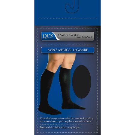 Picture of Compression Socks QCS Knee High Medium / Large Black Closed Toe1652 BLA M/L