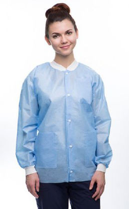 Picture of Lab Jacket ValuMax® Easy-Breathe Medical Blue X-Large Hip Length Limited Reuse3530MBXL