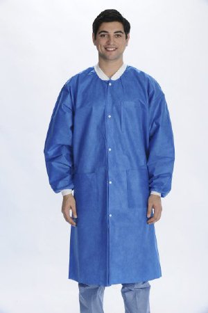 Picture of Lab Coat ValuMax® Extra-Safe™ Deep Sea Blue 2X-Large Knee Length Limited Reuse3660DB2XL