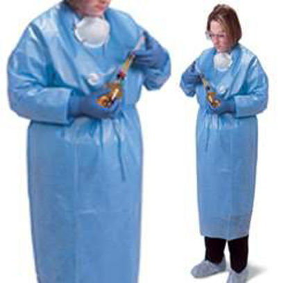 Picture of Chemotherapy Procedure Gown ChemoPlus™ 2X-Large Blue NonSterile ASTM F739-12 DisposableCT5505