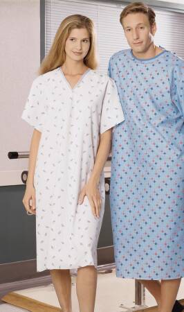 Picture of Patient Exam Gown Large Matchsticks Print Reusable778 L