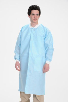 Picture of Lab Coat ValuMax® Extra-Safe™ Sky Blue 2X-Large Knee Length Limited Reuse3660SB2XL