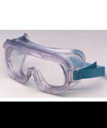 Picture of Safety Goggles Uvex Classic® Fit Over Antifog Coating Clear Tint Polycarbonate Lens Clear Frame Elastic Strap One Size Fits MostS364