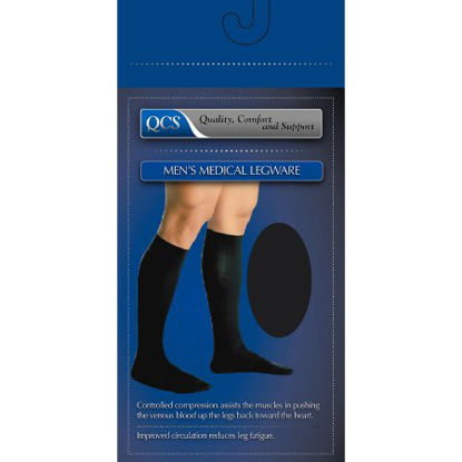 Picture of Compression Socks QCS Knee High Small / Medium Black Closed Toe1652 BLA S/M