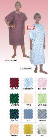 Picture of Patient Exam Gown X-Large Blue Reusable532-8078-0124