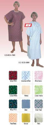 Picture of Patient Exam Gown X-Large Blue Reusable532-8078-0124